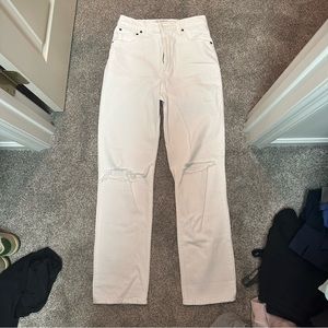 Abercrombie white curve love jeans